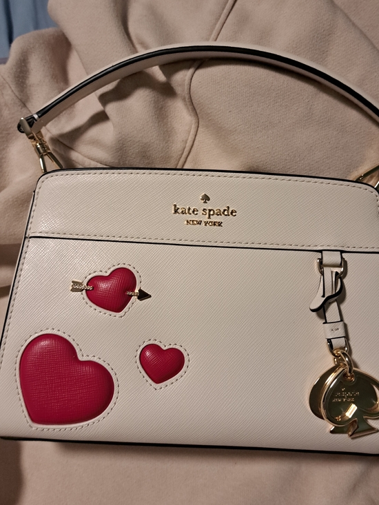 kate spade Handbags - kate spade New York Ivory Heart Accent Top-Handle Bag